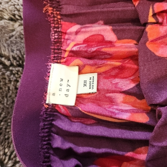 Floral Purple Pleated Midi Skirt From Target - Picture 4 of 6